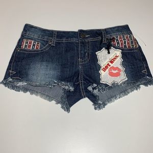 NWT- Hot kiss America flag shorts.